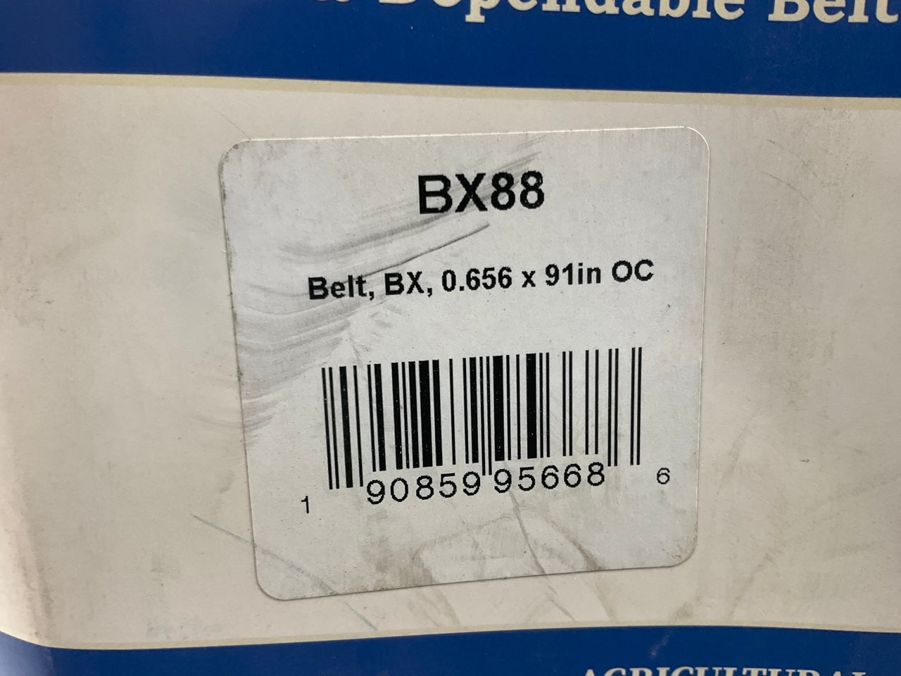 D&D BX88 Cogged Industrial Accessory Drive Belt - 5/8'' X 91''