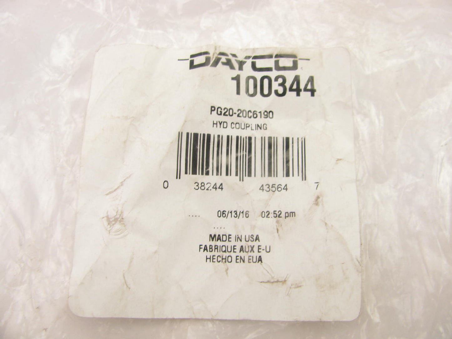 Dayco 100344 Hydraulic Crimp Fitting 90 Degree O-Ring SAE Code 61 1-1/4'' Hose ID