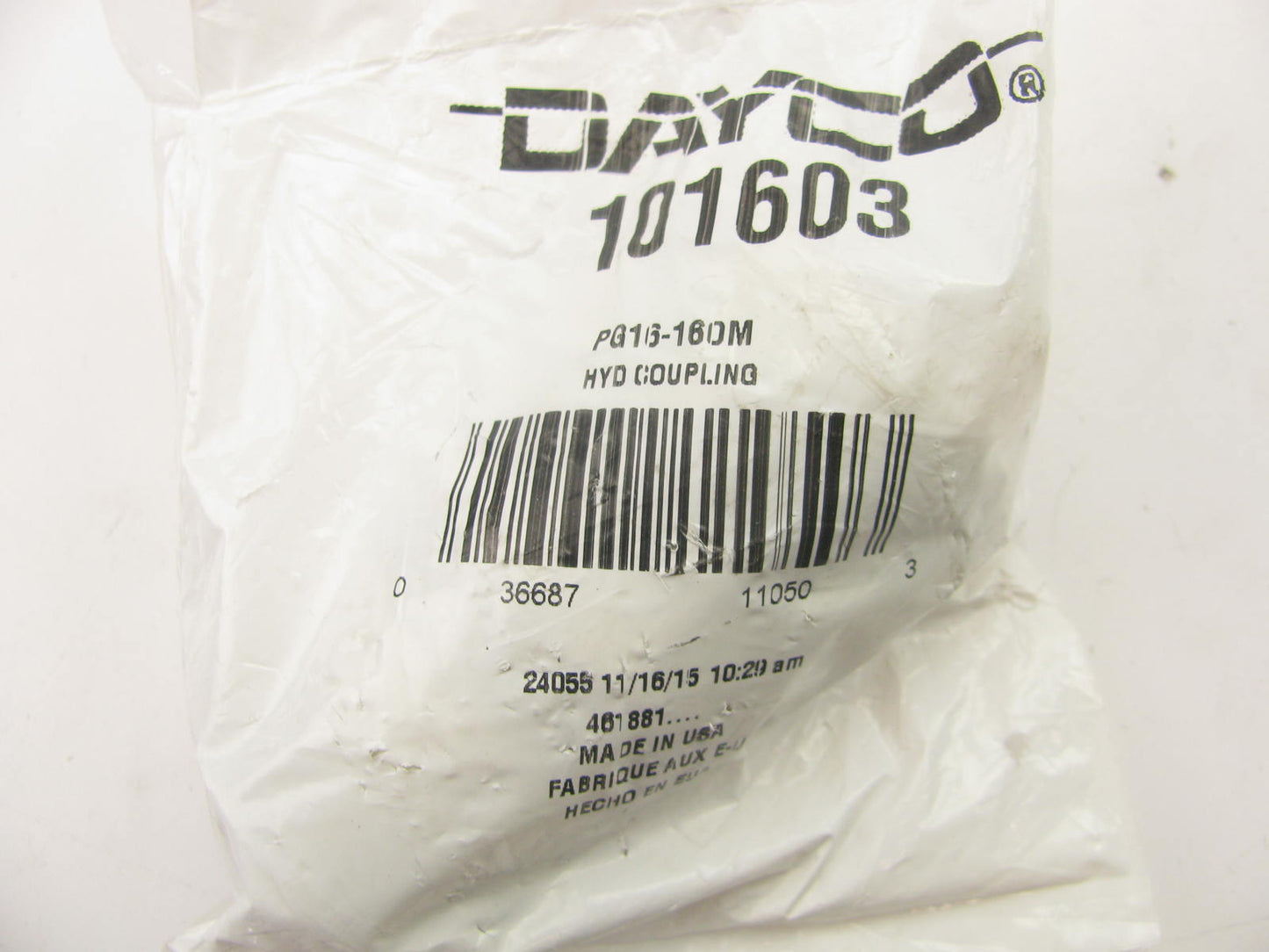 Dayco 101603 Hydraulic Crimp Fitting Male O-Ring Face Seal 1'' Hose ID