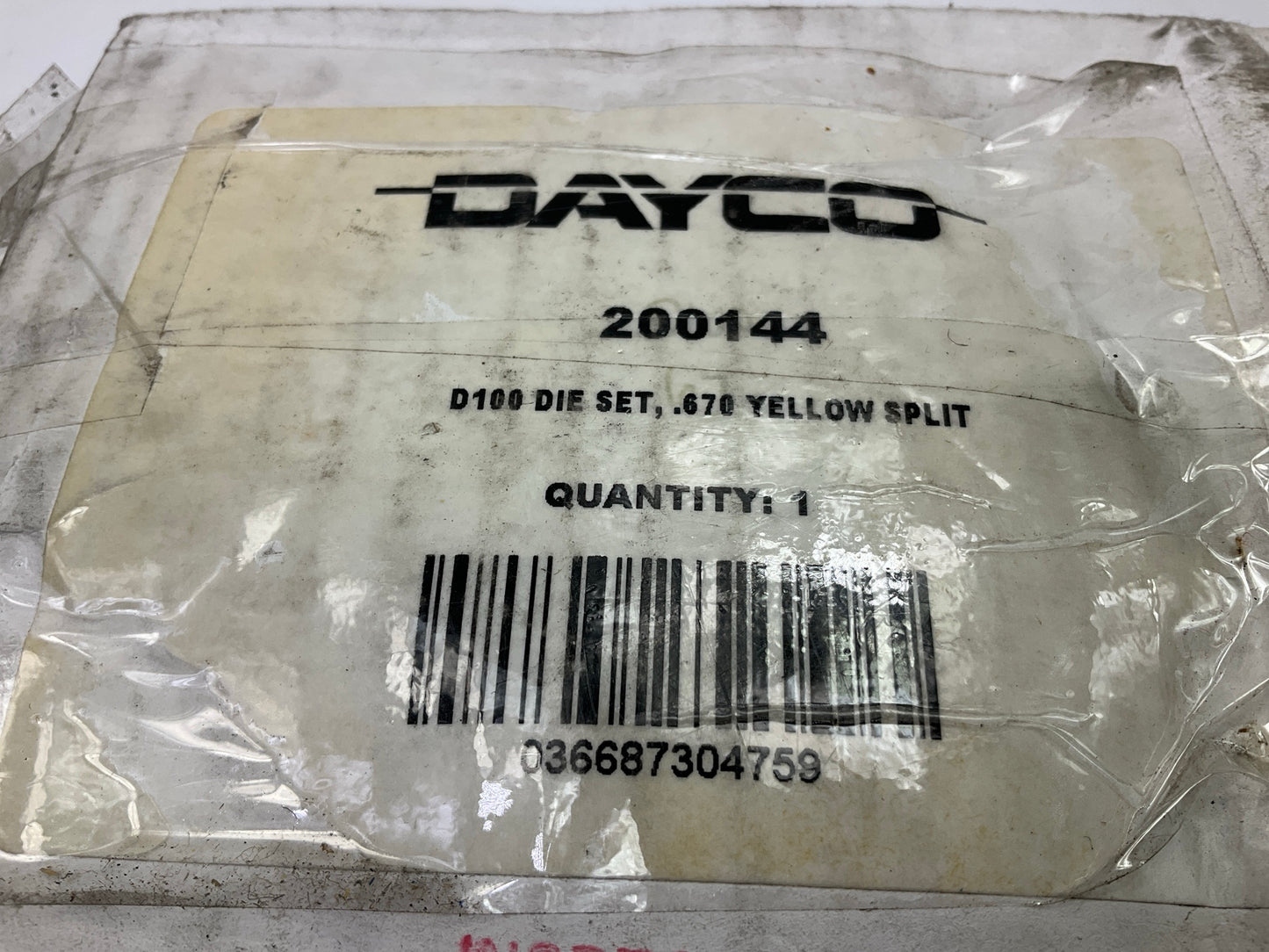 USED #1 - Dayco 200144 Yellow Die Set, 0.670 For D105 D165 Hydraulic Crimper