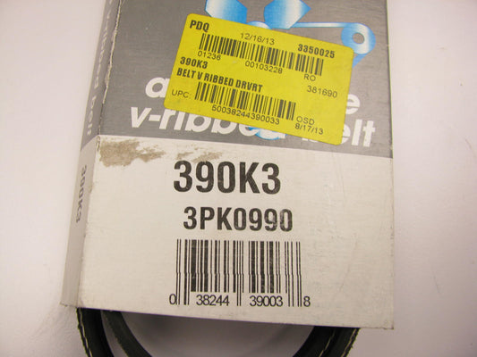 Dayco 390K3 Serpentine Belt - .42'' X 39.625'' - 3 Ribs