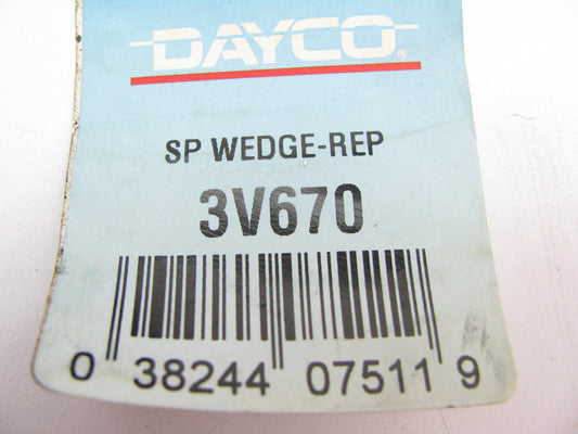 Dayco 3V670 Industrial V-Wedge Accessory Drive Belt - 3/8'' X 67''