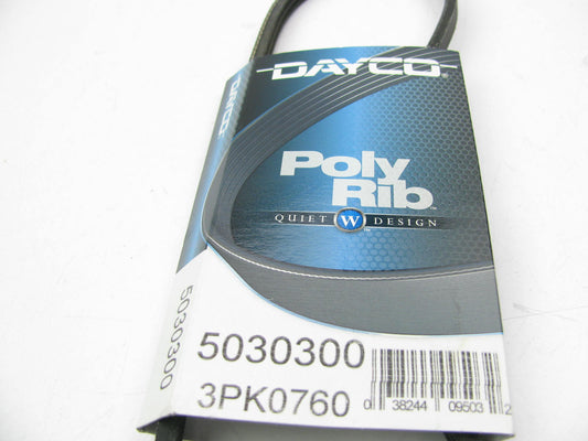 Dayco 5030300 Serpentine Belt - 0.40'' X 30'' - 3 Ribs