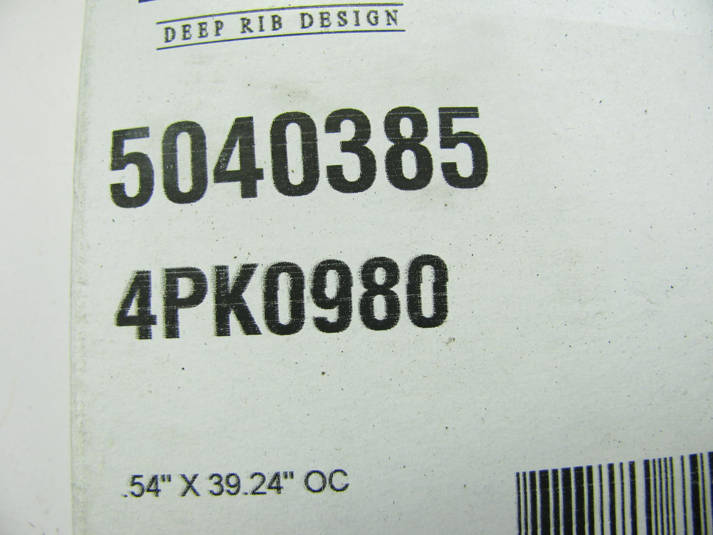 Dayco 5040385 Serpentine Belt - 0.56'' X 39.00'' - 4 Ribs