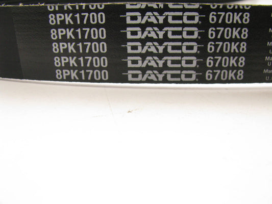 Dayco 670K8 Serpentine Belt - 1.12'' X 67.00'' - 8 Ribs
