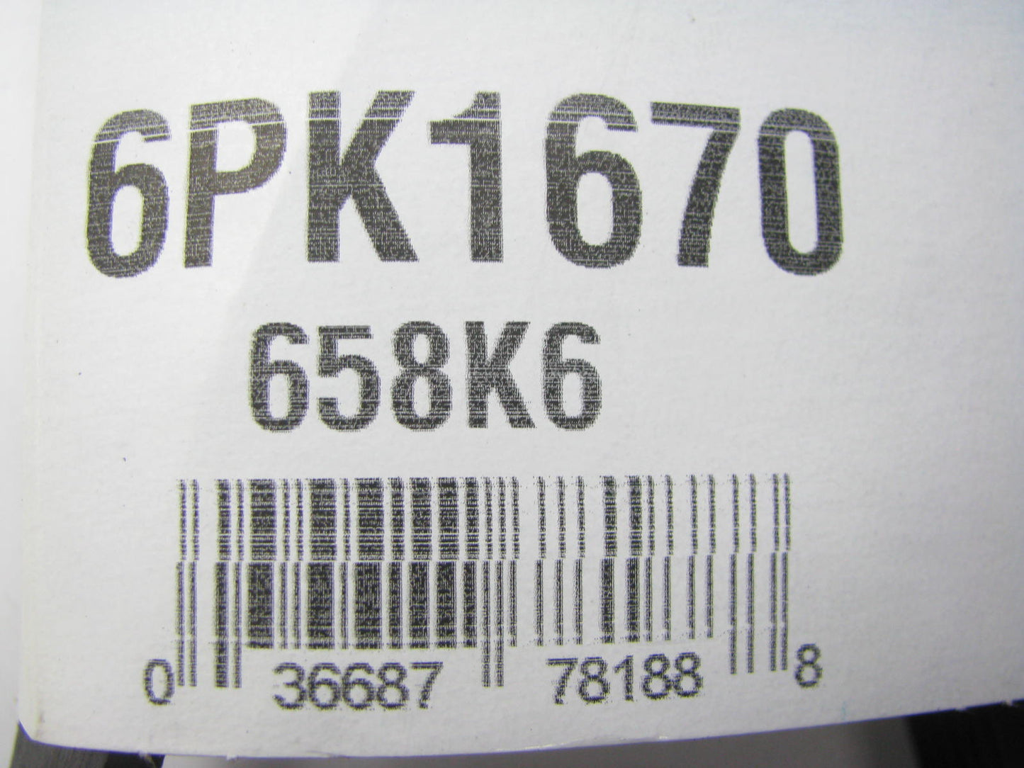 Dayco 6PK1670 Serpentine Belt - 0.84'' X 66.4'' - 6 Ribs