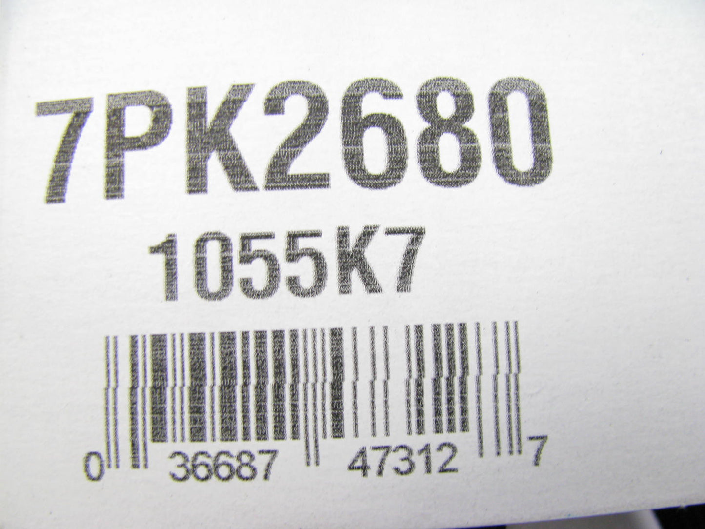 Dayco 7PK2680 Serpentine Belt - 25mm X 2680mm - 7 Ribs