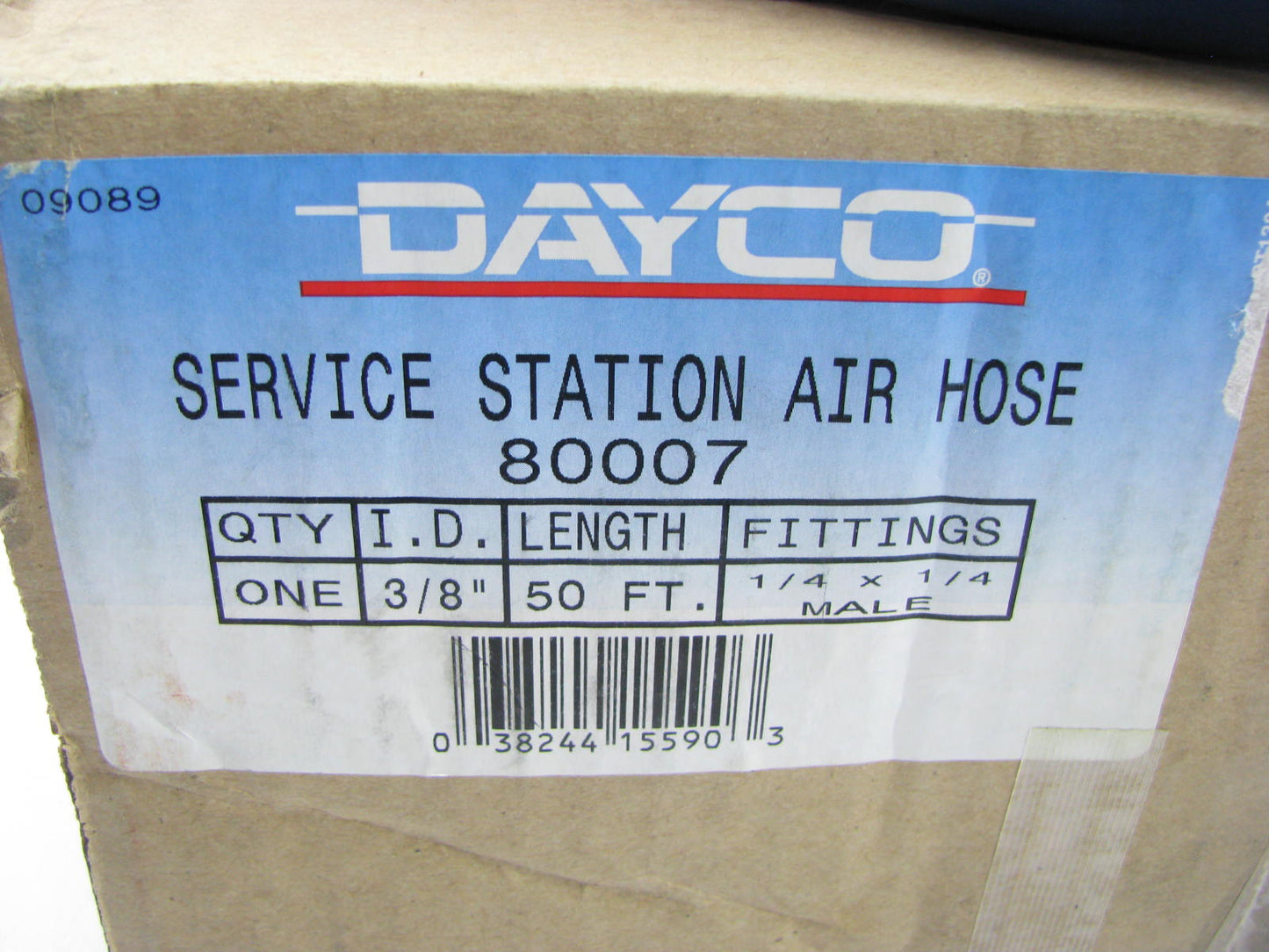 Dayco 80007 Service Station Air Hose 3/8 Inch 50 Feet 1/4''x1/4'' Male
