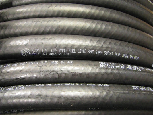 DAYCO 250 Feet 50 PSI Carburetor Fuel Line Hose 1/2'' ID SAE 30R7 - ROLL OF 250'