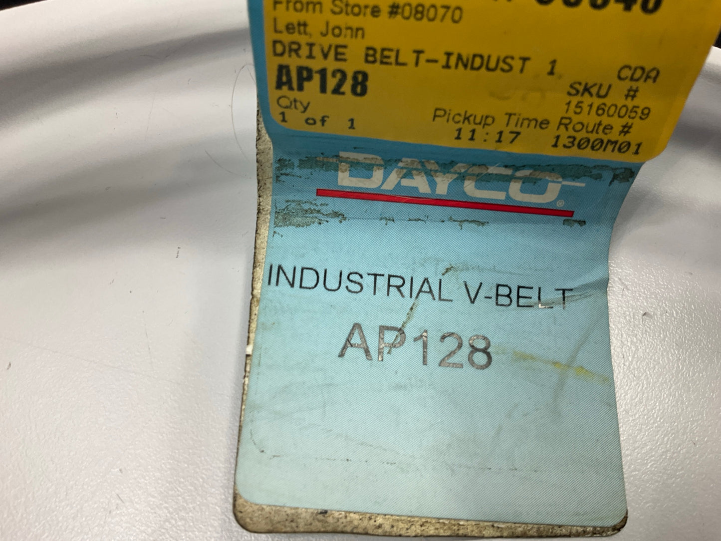 Dayco AP128 Industrial Accessory Drive Belt - 1/2'' X 130''