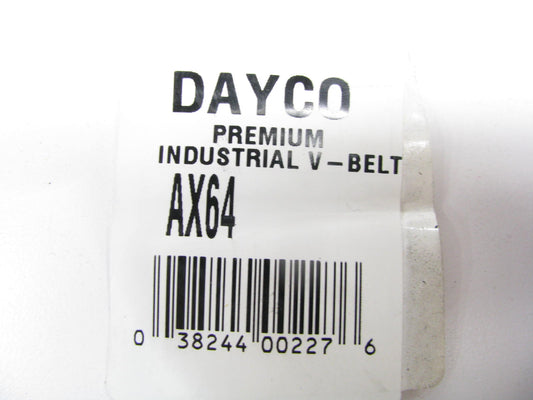 Dayco AX64 Cogged V-Belt, Outside Length 66 In