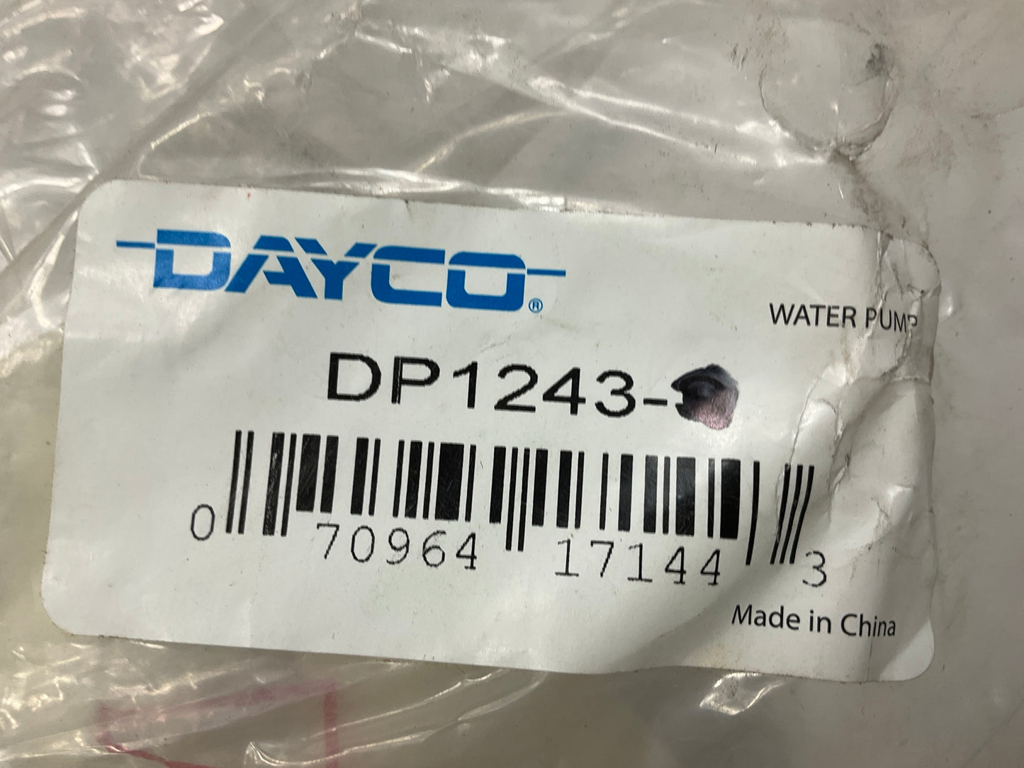 Dayco DP1243 Engine Water Pump - 81-84 Peugeot 505, 82-84 604 2.3L DIESEL ONLY