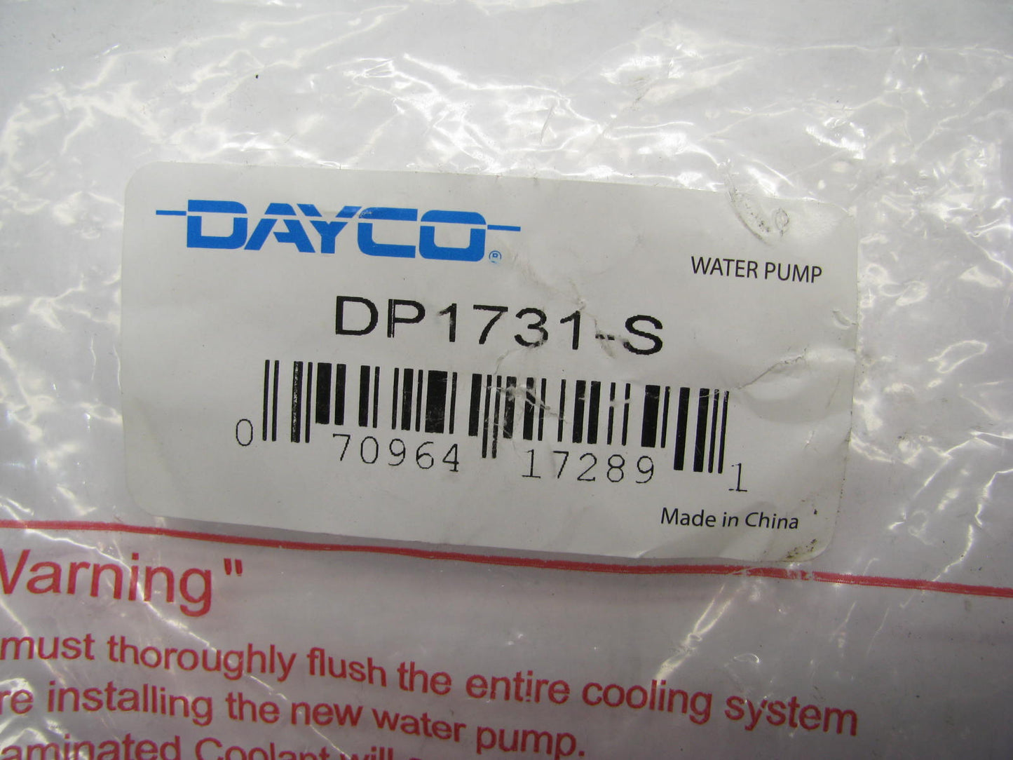 Dayco DP1731S Engine Water Pump For 2001-10 Dodge Atos 1.1L-L4