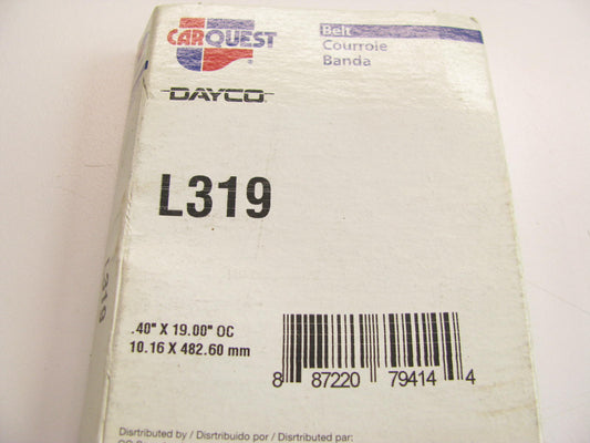 Dayco L319 Industrial Accessory Drive Belt - 3/8'' X 19''