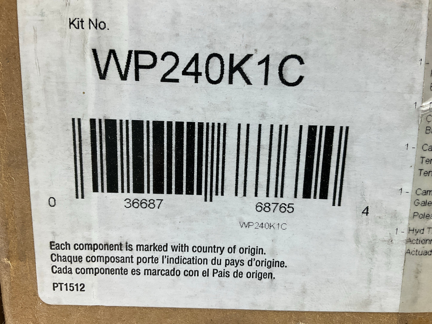 MISSING TENSIONER Dayco WP240K1C Engine Timing Belt Kit W/ Water Pump And Ider
