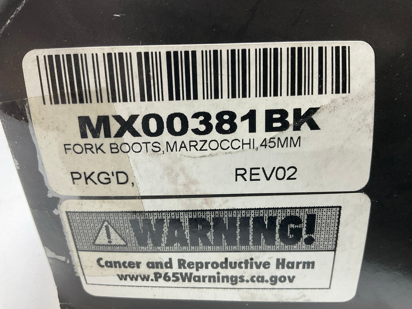 Daystar MX00381BK Motorcycle Fork Boots, Poly, Pair, 13'' Extended, 9.5'' Stroke