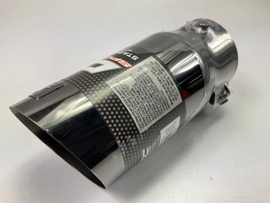 DC Sport EX1024 Performance Bolt-On Resonated Muffler Slant Tip, For 1.75''-2.5''