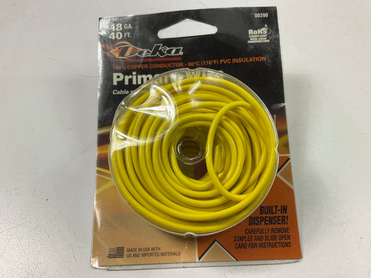 Deka 00390 18 Gauge Primary Wire, Yellow, 40'