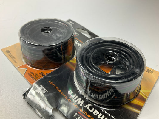 10 Rolls - Deka 00483 Black 14 Gauge Primary Wire 20' Long Each