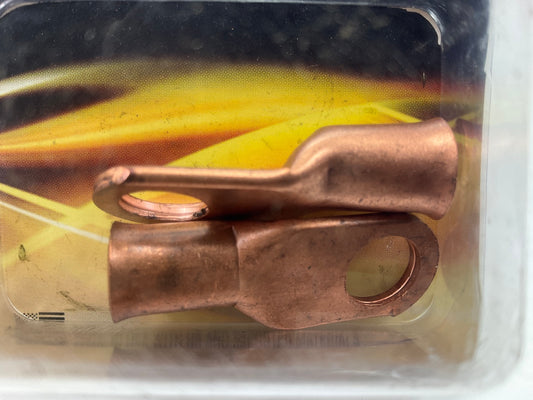 Deka 00544 3/8'' Hole Copper Battery Cable Lugs, 2 Gauge, (Pack Of 2)