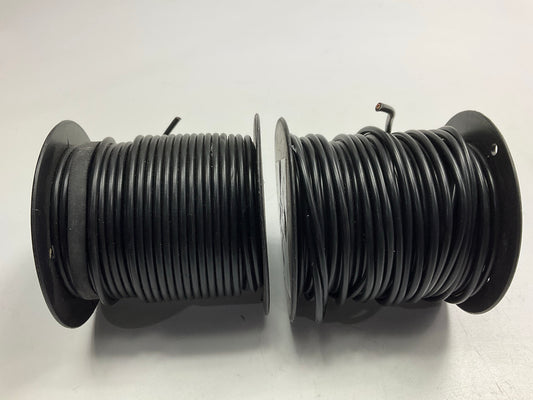 (2) Deka 02410 14 Gauge Stranded Primary Black Wire 100' Long