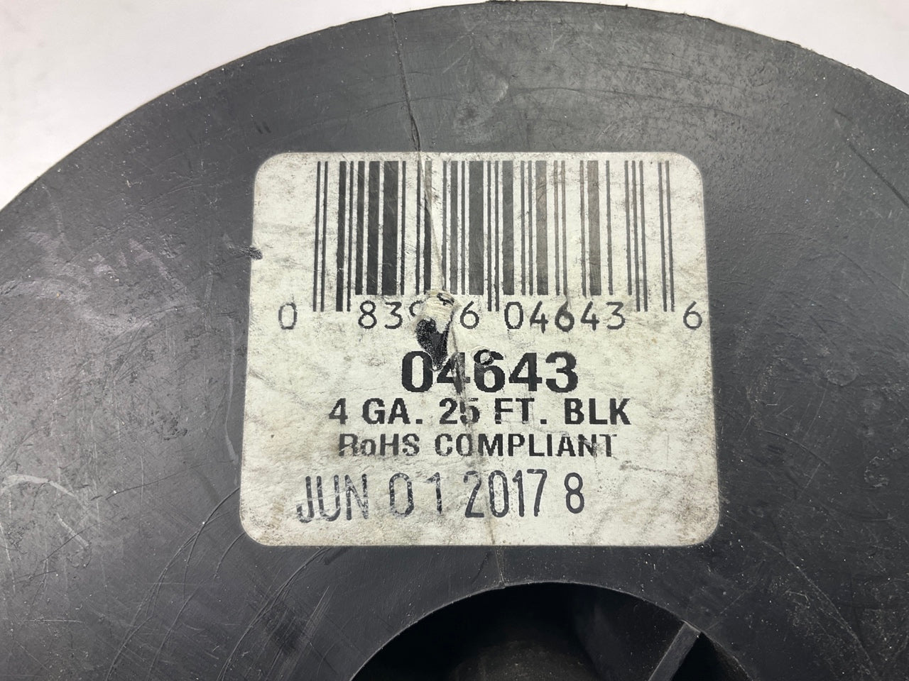 Deka 04643 4 Gauge Battery Starter Ground Cable Spool 25 FEET, BLACK, 4 GA