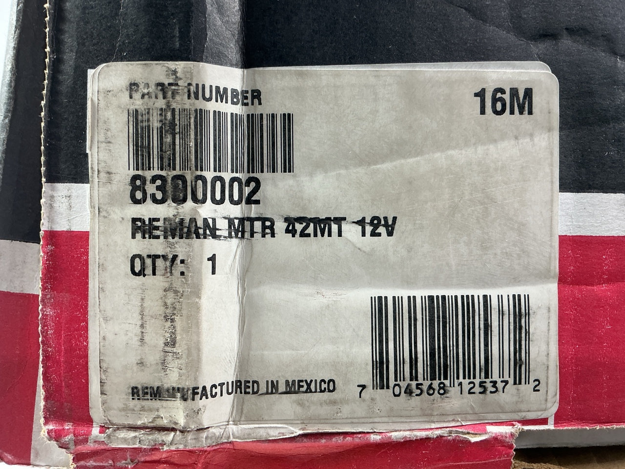 REMAN. Delco-remy 8300002 42MT Starter, 12 Volt, CW Rotation, 11 Tooth