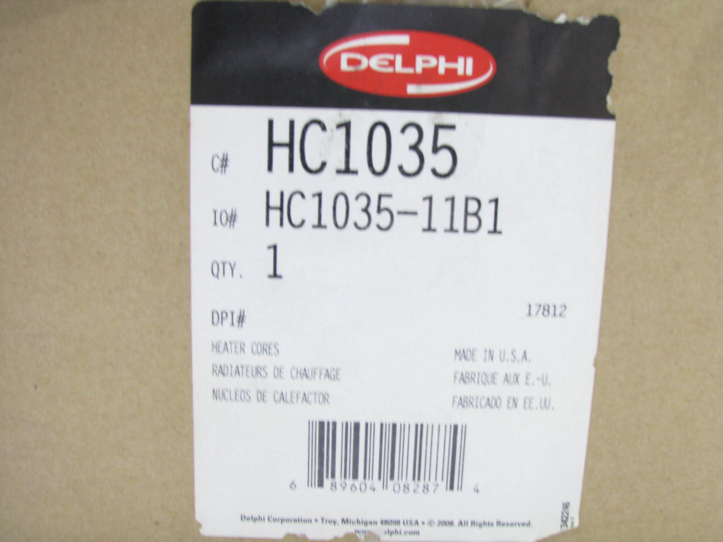 Delphi HC-1035 HVAC Heater Core For 1985-2005 GM 2.5L 4.3L 262