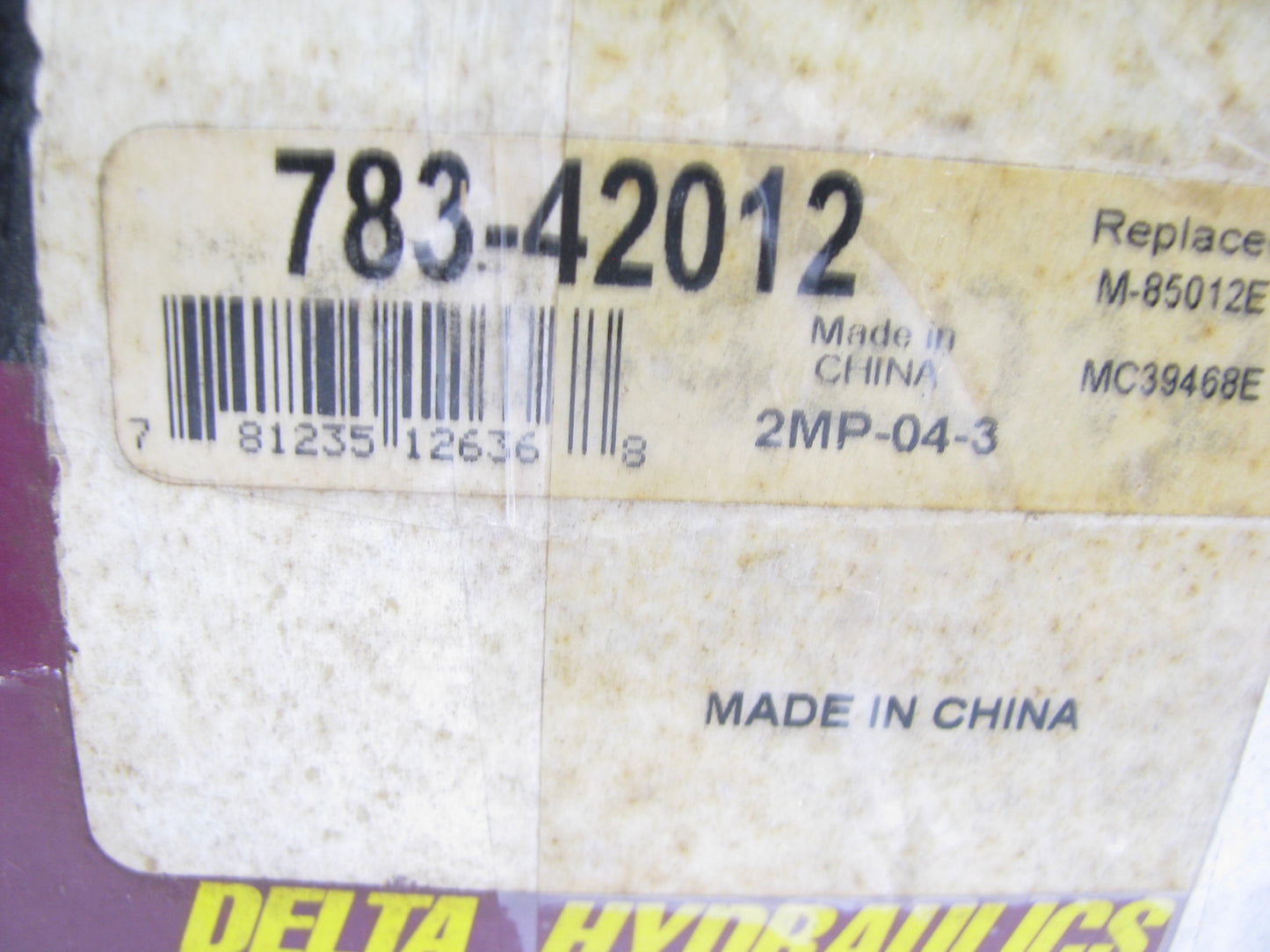 Delta 783-42012 Brake Master Cylinder WITH MANUAL BRAKES 4WD