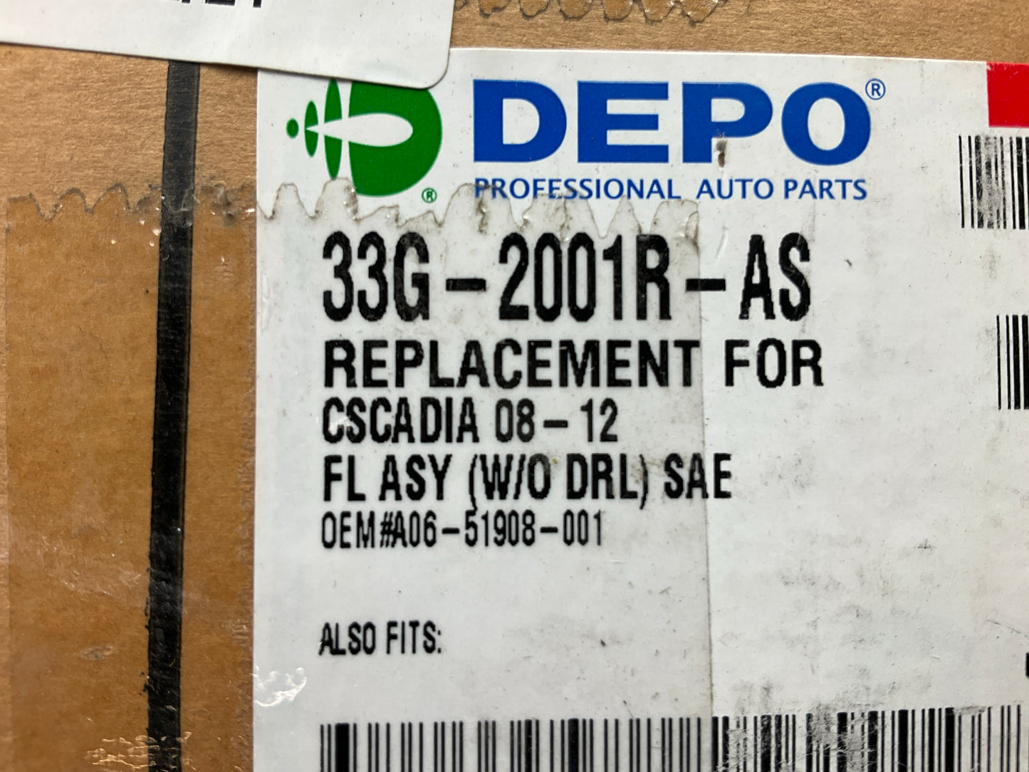 Depo 33G-2001R-AS Right Fog Light Lamp For 2008-2017 Freightliner Cascadia