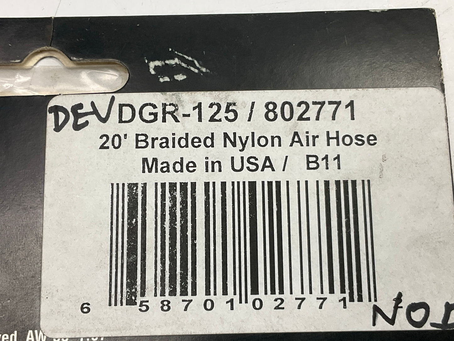 DeVilbiss 802771 DAGR 20' Braided Nylon Air Hose W/ FNPS Swivel Connector