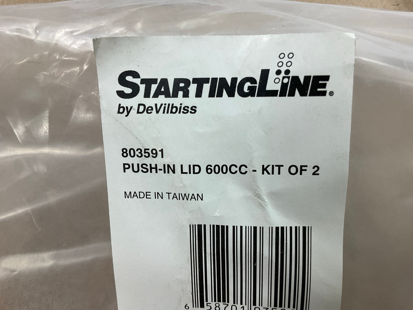 DeVilbiss 803591 Startingline 600 Cc Paint Cup Push-In Lids (2)