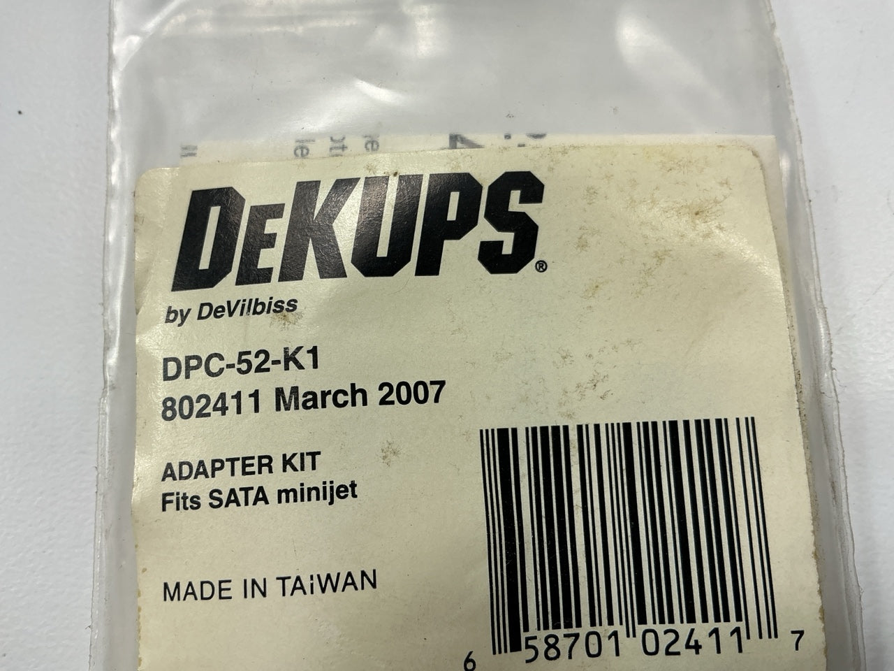 Devilbiss 802411 / DPC-52-K1 Paint Gun Adapter For SATA MINI (QCC & Threaded)