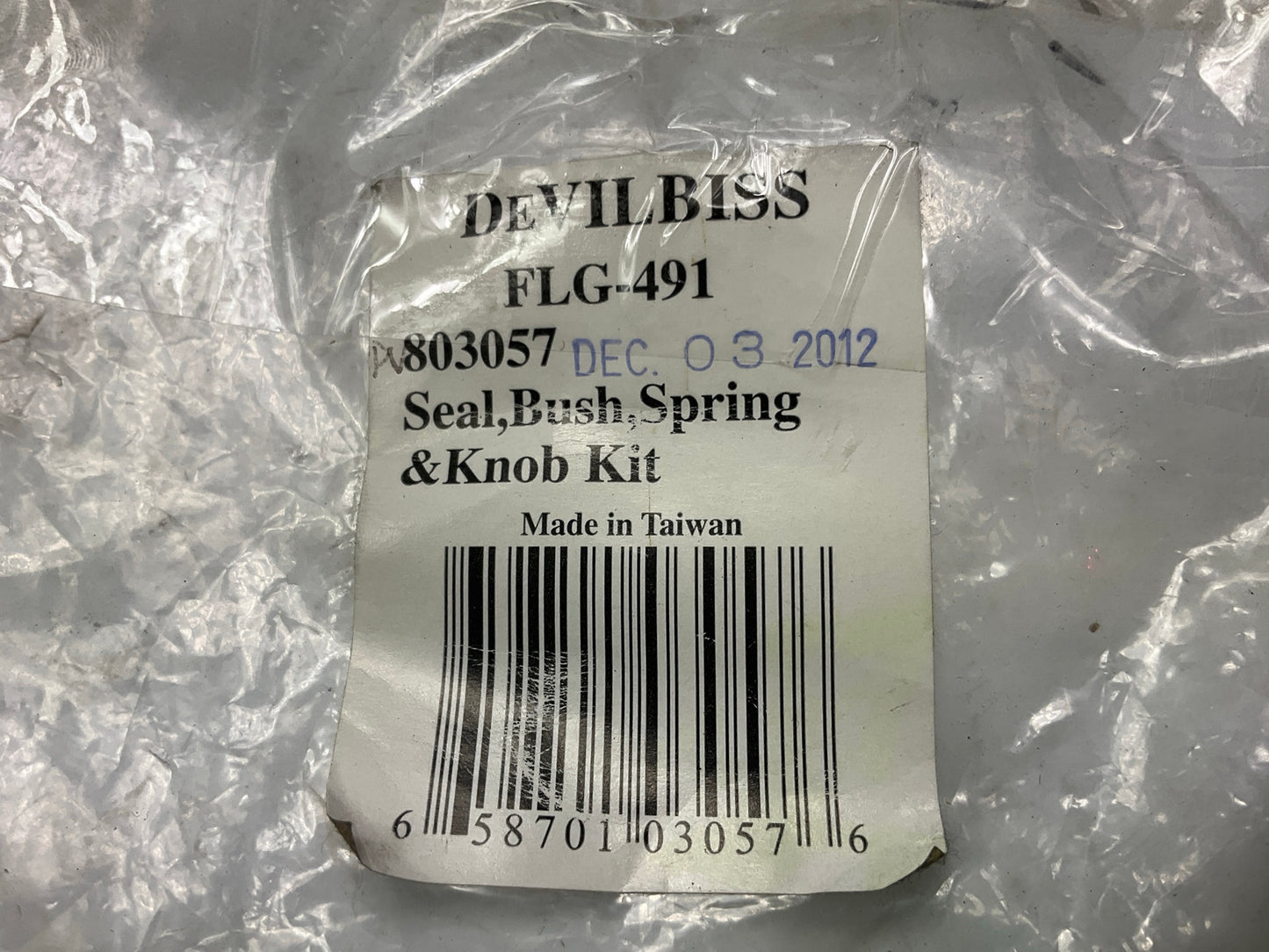 DeVilbiss 803057 / FLG-491 Replacement Repair Kit For FinishLine FLG-3 Spray Gun
