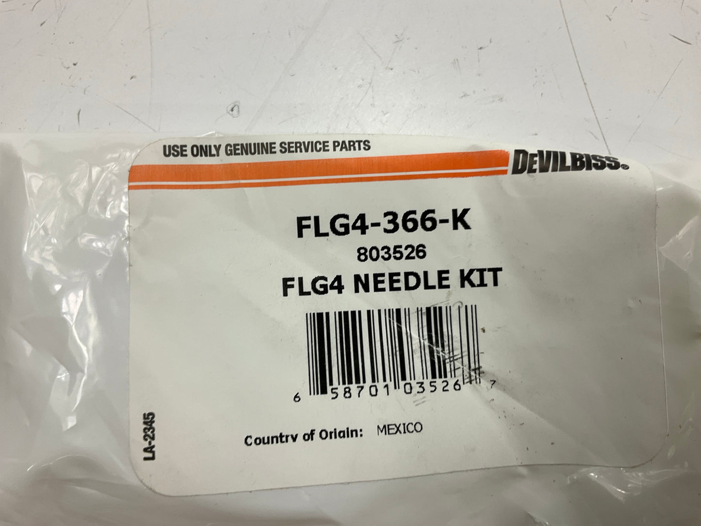 DeVilbiss FLG4-366-K Needle, Needle Packing And Nut Kit For FLG-4 Spray Gun
