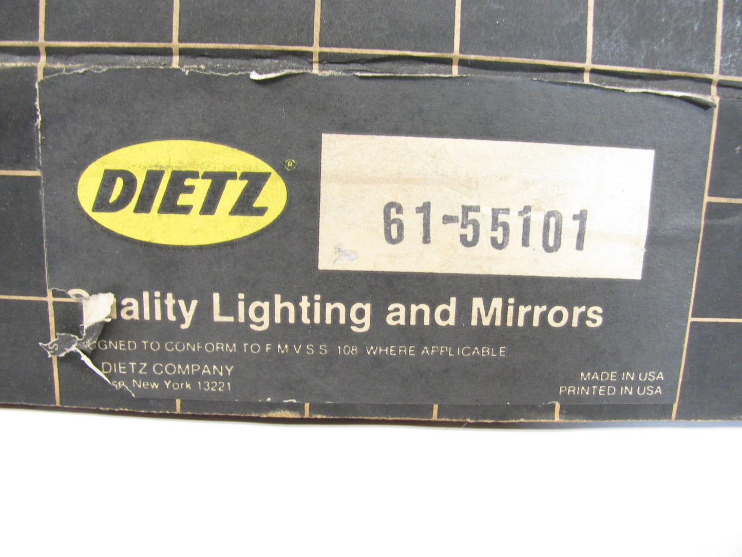 Vintage Dietz 61-55101 Mirror Head 6''x16'' West Coast Style