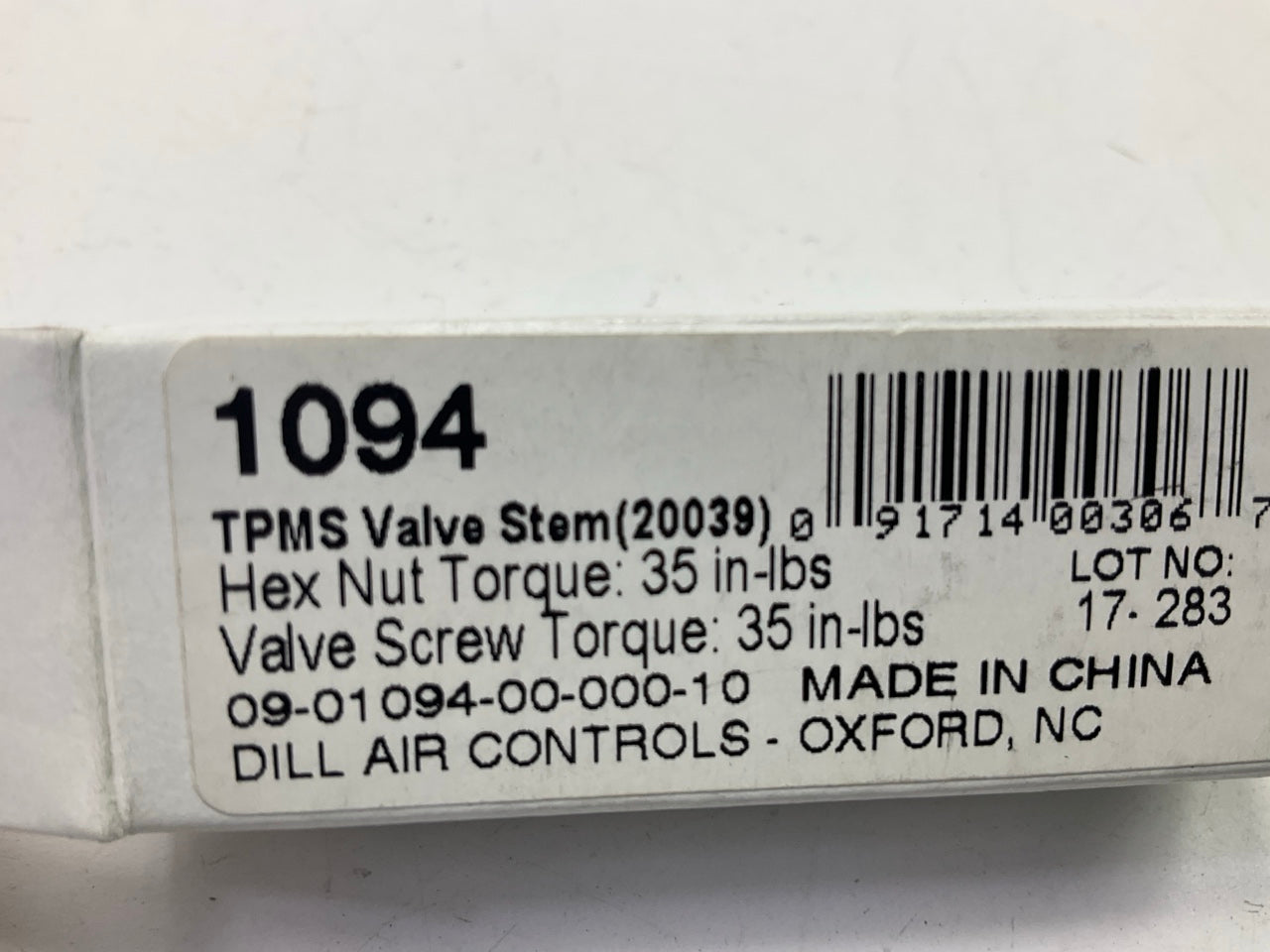 (4) Dill 1094 TPMS OEM Replacement Valve Stem