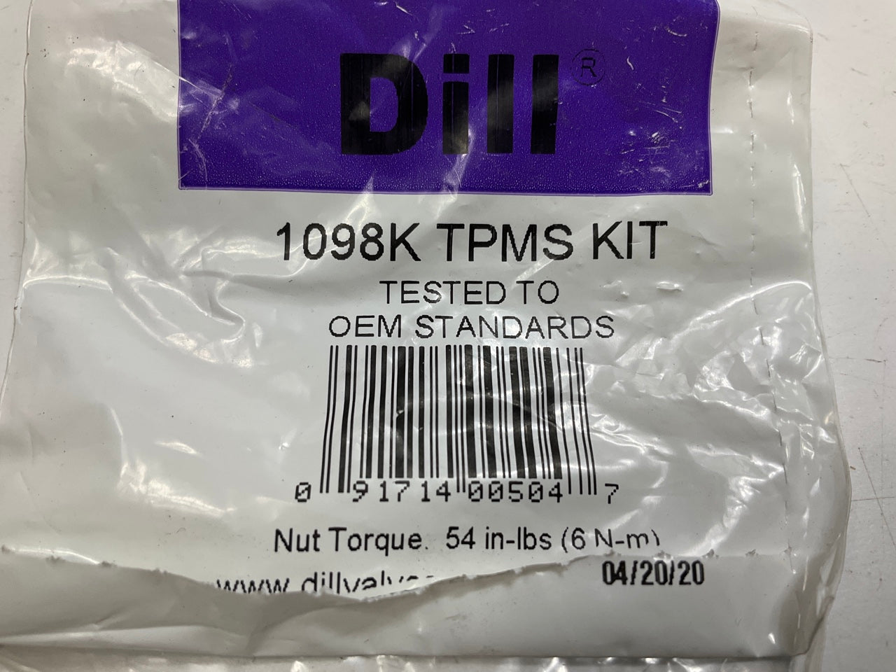 (4) Dill 1098K TPMS Tire Pressure Monitor Sensor Service Kit