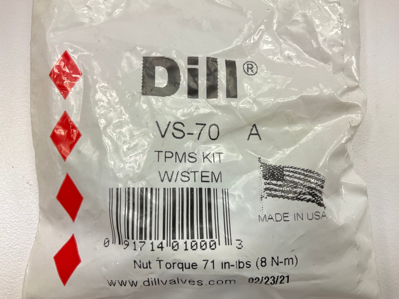 Dill VS-70 Tire Pressure Monitoring System (TPMS) Valve Stem Kit