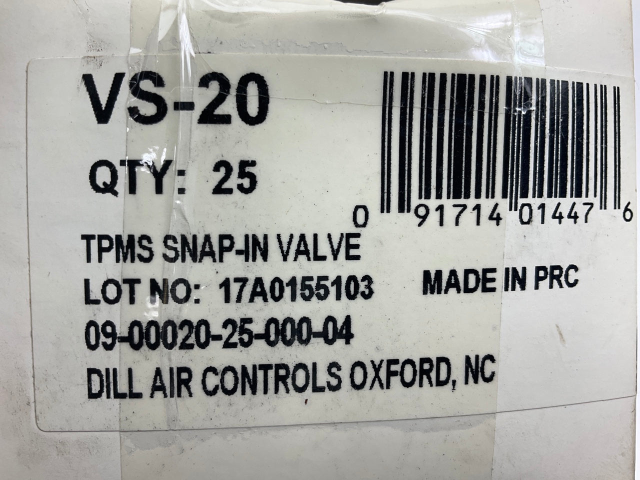 (25) Dill VS-20 Rubber Snap-in Valve Stems For TPMS Sensor