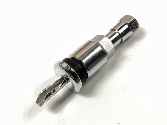 (4) Dill VS45 TPMS Redi-Sensor W/ Chrome Clamp-in Valve Stems W/ Caps