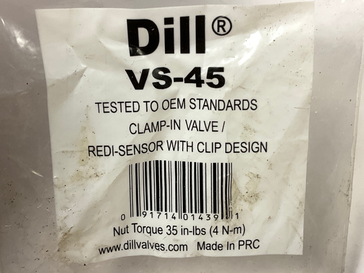 (4) Dill VS45 TPMS Redi-Sensor W/ Chrome Clamp-in Valve Stems W/ Caps
