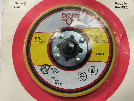 Diskit 50520 Pro Polishing Buffing Pad Bonnet 5'' PSA Back-up Pad, Low Profile