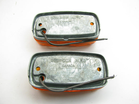 (2) Vintage Dominion 712016 Amber Clearance Corner Lights Lamps - PAIR