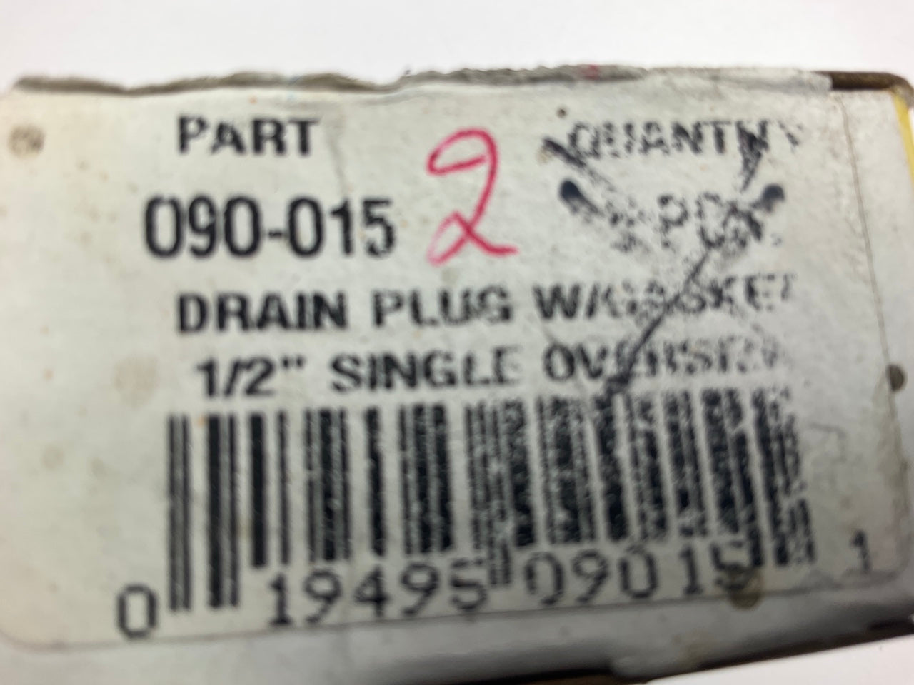 (2) Dorman 090-015 Oil Drain Plug Oversize 1/2-20 S.O., Head Size 3/4 In.