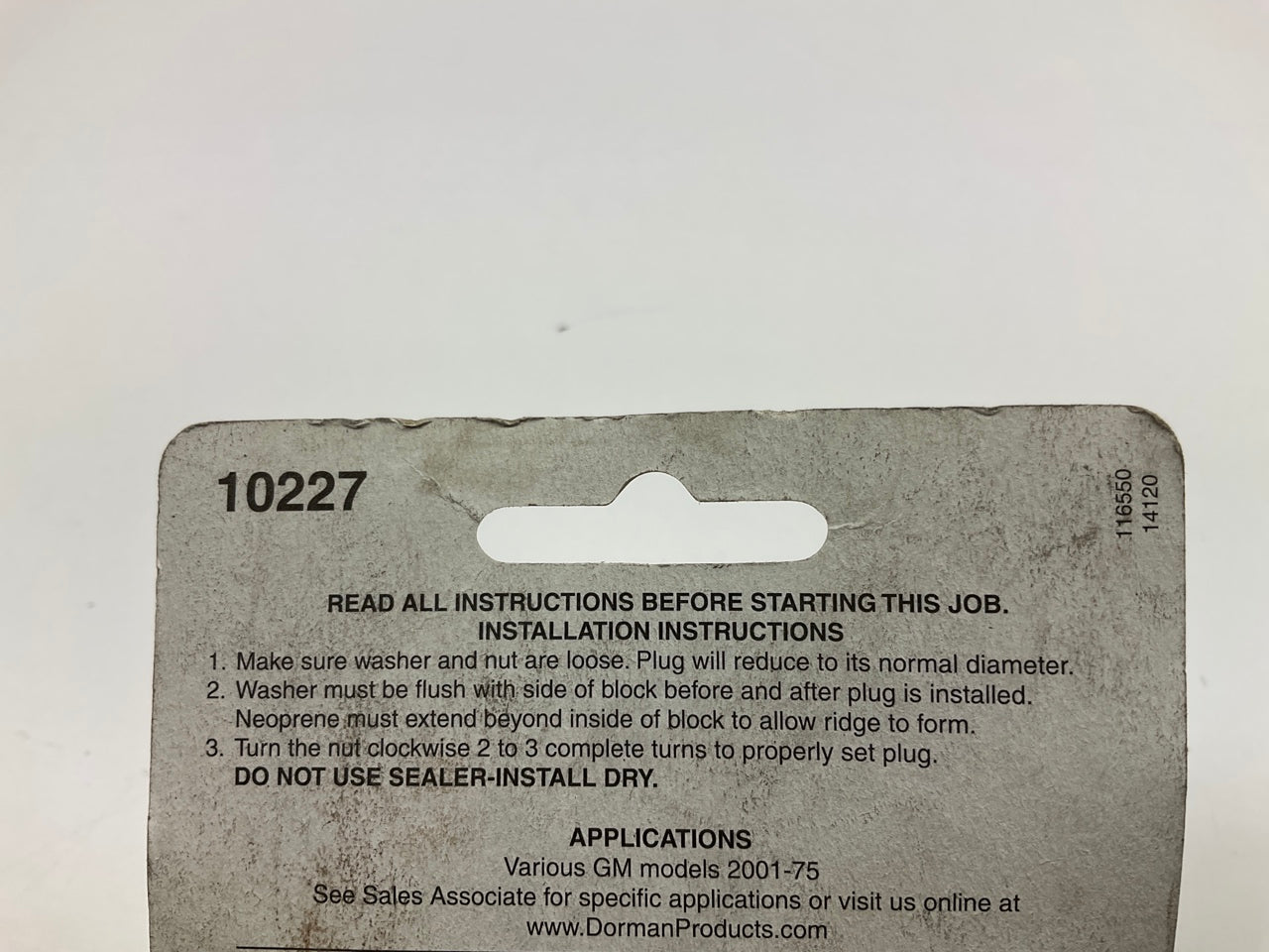 Dorman 10227 1'' Quick Seal Rubber Expansion Plug (Size Range 1'' - 1-1/8'')