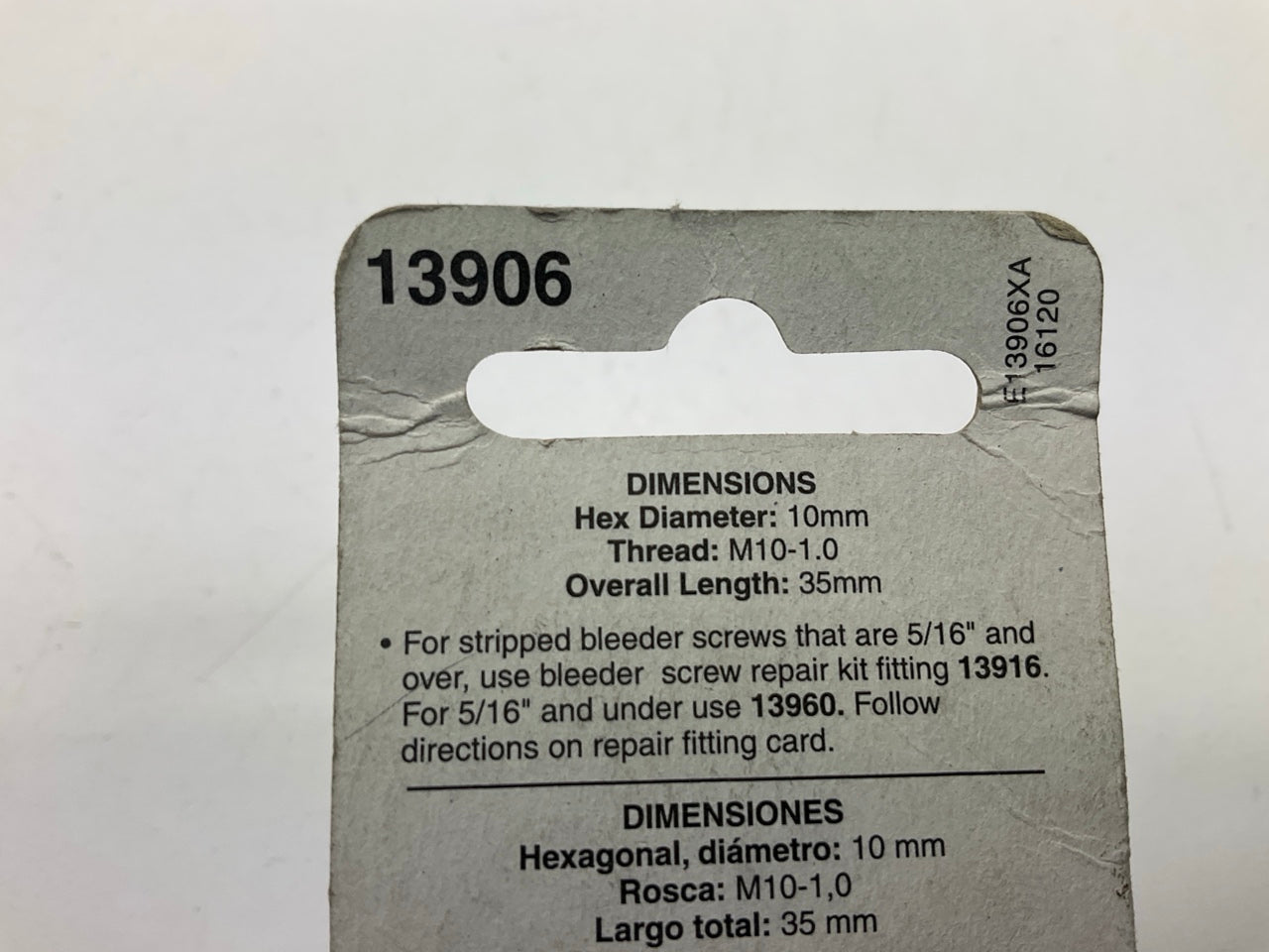 Dorman Help 13906 Brake Bleeder Screws, 10mm-1.0 X 33mm, Pack Of 2