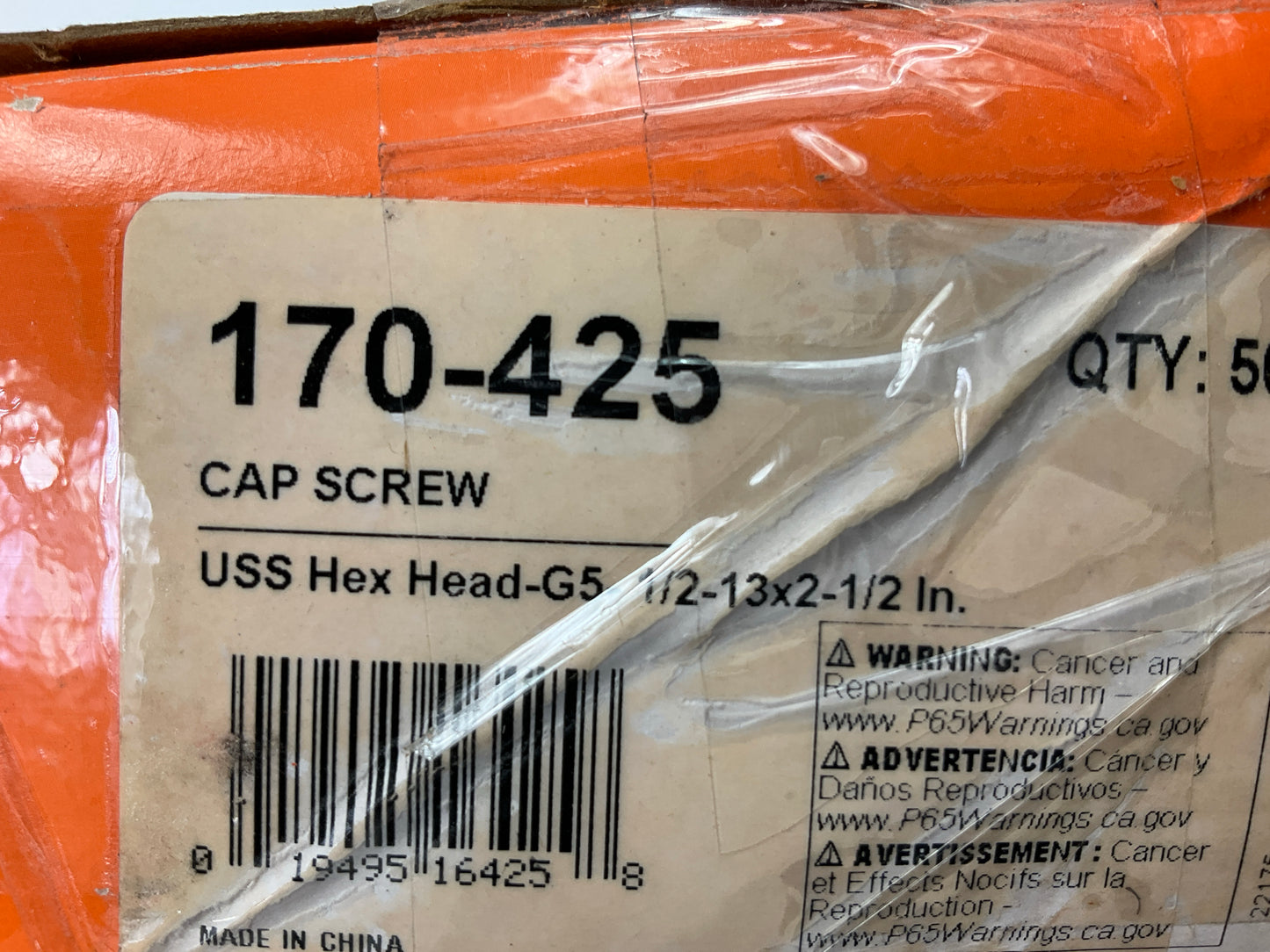 47 Bolts - Dorman 170-425 Grade 5, 1/2-13x 2-1/2'' Hex Head Cap Screw Bolts