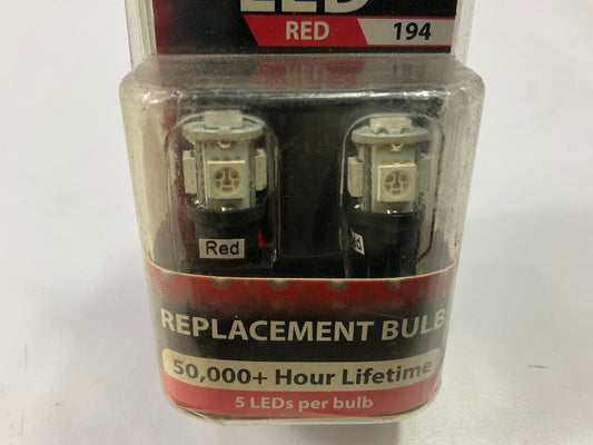 Dorman 194R-SMD Instrument Panel LED Red Light Lamp Bulb 194 - Pack Of 2