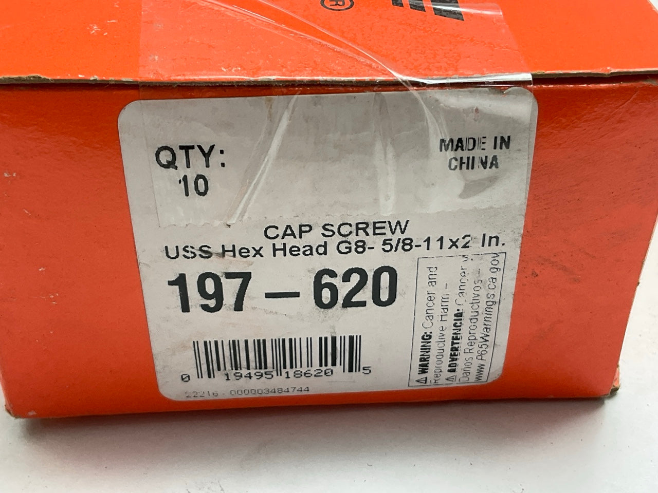 Dorman 197-620 Cap Screw Hex Head Grade 8 Bolts 5/8-11 X 2 In., 10 Pack